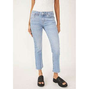 FREE PEOPLE Liv Crop Flare Jeans / Etna Blue